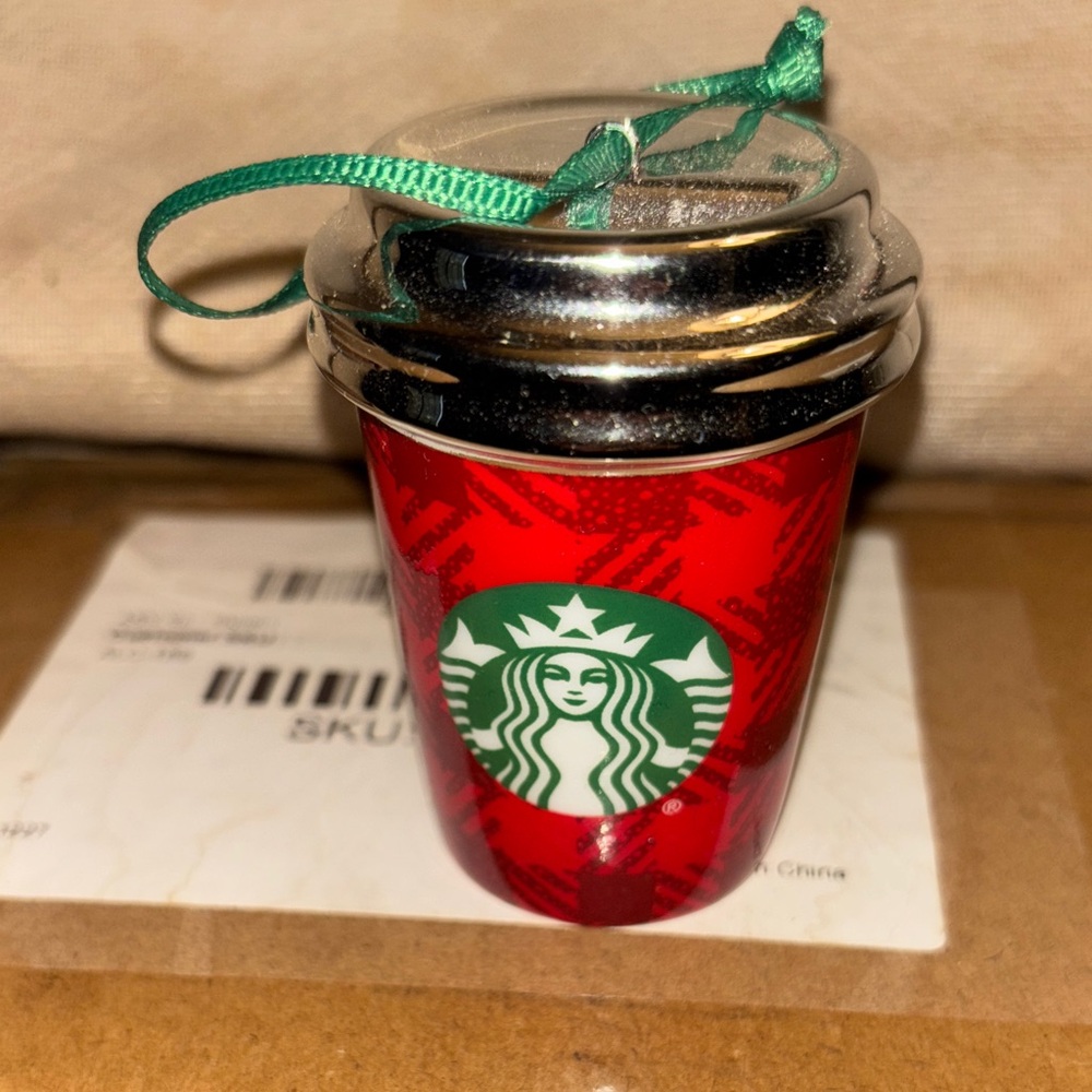 Starbucks Red and Green Holiday Cup Ornament